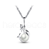 SHEGRACE Chic 925 Sterling Silver Freshwater Pearl Mermaid Pendant Necklace JN246A-1