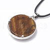 Natural & Synthetic Mixed Stone Pendant Necklaces G-T104-09-4