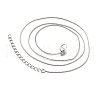 Brass Curb Chains Necklace for Men Women NJEW-G029-01P-3