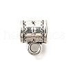 Tibetan Style Alloy Tube Bails TIBE-L008-13AS-1
