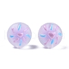 Frosted Acrylic Enamel Beads FACR-G005-02A-2
