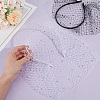 AHADERMAKER 2Pcs 2 Colors Bridal Rhinestone Mesh Veil Cloth Hair Bands DIY-GA0007-03-3