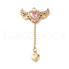 Brass Micro Pave Cubic Zirconia Pendants KK-Z112-26G-1