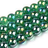 Electroplate Transparent Glass Beads Strands GLAA-T032-T6mm-AB21-1