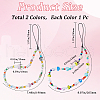 Gorgecraft 2Pcs 2 Styles Glass & Resin Moblie Straps AJEW-GF0010-06-2