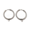 Tarnish Resistant 201 Stainless Steel Hoop Earrings Findings STAS-I695-03F-1