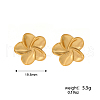 Elegant Stainless Steel Flower Stud Earrings JE6671-1-3
