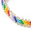 Glass Seed Braided Beaded Bracelet BJEW-MZ00058-5