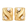 304 Stainless Steel Cubic Zirconia Stud Earrings EJEW-Z110-03G-02-4