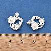 925 Sterling Silver Flower Charms STER-D302-08C-S-3