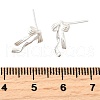 925 Sterling Silver Stud Earrings EJEW-Q030-06S-3