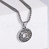 Retro Punk Hip-hop Unisex Dara Knot Stainless Steel Pendant Necklaces YI5883-1-1