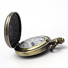 Brushed Vintage Flat Round Zinc Alloy Quartz Watch Heads WACH-R008-13-3