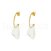 Stainless Steel Irregular Transparent Crystal Cubic Zirconia Dangle Stud Earrings DJ4094-1-2