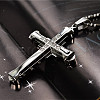 Cross Alloy Crystal Rhinestone Pendant Necklaces for Men FS-WG5CDA8-07-1