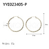 Exaggerated Stainless Steel Twisted Hoop Earrings ZG4136-2-1