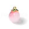 Peach Opaque Resin 3D Fruit Pendants RESI-V002-03B-1
