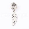 304 Stainless Steel European Dangle Charms PALLOY-JF00624-01-1