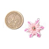 Handmade Polymer Clay and Snowflake Lampwork and Glass Round Pendants PALLOY-MZ00639-04-2