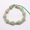 Natural Jade 3-Hole Guru Bead Strands G-K149-02-1