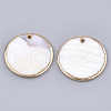 Electroplate Freshwater Shell Pendants X-SHEL-T012-06-2