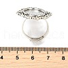 Vintage Adjustable Iron Finger Ring Components Alloy Cabochon Bezel Settings PALLOY-Q300-09AS-NR-4