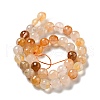 Natural Yellow Hematoid Quartz/Golden Healer Quartz Beads Strands G-E571-34C-3