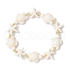 Synthetic Turquoise Beaded Stretch Bracelets for Men Women BJEW-JB11762-01-2