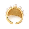 Brass Micro Pave Clear Cubic Zirconia Open Cuff Rings RJEW-A048-01G-3