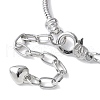 Brass European Beads Charm Bracelets BJEW-JB11586-02-4