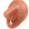 316L Surgical Stainless Steel Cubic Zirconia Dangle Hoop Nose Ring with Charms WG2DADE-15-1
