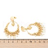 Brass ABS Plastic Pearl Dangle Stud Earrings EJEW-U040-06G-5
