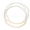 2Pcs Christmas Theme Glass Seed Beads Stretch Bracelets for Women Men KU4838-1-1