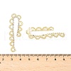 Brass Rhinestones Stud Earrings AJEW-D307-01G-3