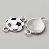 Sports Ball Theme Alloy Enamel Connector Charms ENAM-WH0065-44F-2
