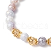 Electroplated Glass Stretch Bracelets BJEW-JB11963-01-3