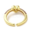 Rack Plating Brass Micro Pave Cubic Zirconia Cuff Rings RJEW-H228-04G-01-3