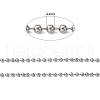 3.28 Feet 304 Stainless Steel Ball Chains X-CHS-A002B-2.4mm-2