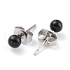 Acrylic Imitation Pearl Ball Stud Earrings STAS-Z035-05B-02-2