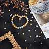 ARRICRAFT 350Pcs 2 Colors Baking Painted Pearlized Glass Pearl Round Bead Strands HY-AR0001-14-5