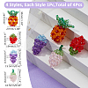 SUPERFINDINGS 4Pcs 4 Styles Glass Woven Beads GLAA-FH0001-83-2