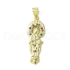 Brass Micro Pave Cubic Zirconia Pendants KK-H472-43G-01-1