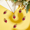 Beebeecraft 6Pcs Brass Micro Pave Clear Grade AAA Cubic Zirconia Pendants KK-BBC0015-32A-4