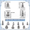 SOFPLATE 100Pcs 10 Styles Tibetan Style Alloy Beads Cone FIND-SP0001-69-2