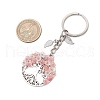 Flat Round with Tree of Life Alloy Keychains KEYC-MZ00039-5