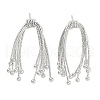 Bowknot Brass Tassel Stud Earrings for Women EJEW-S216-01P-1