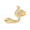 Brass Micro Pave Cubic Zirconia European Beads KK-D354-01G-2