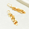Elegant Heart Tassel Brass Hoop Earrings DN7586-2