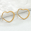 Elegant Heart 304 Stainless Steel Hoop Earrings FV0783-1