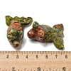 Natural Unakite Carved Healing Goldfish Figurines DJEW-D012-08H-3